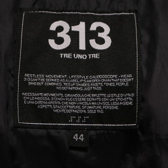 313 Tre Uno Tre Duck Down Puffer Belted Fur Hood Long Winter Coat Gray Size L - Picture 9 of 13